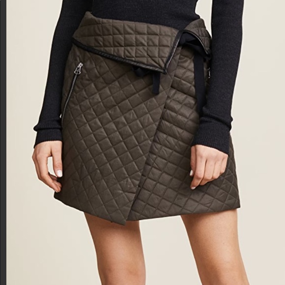 rag & bone Dresses & Skirts - Rag & Bone Jane quilted leather trim skirt